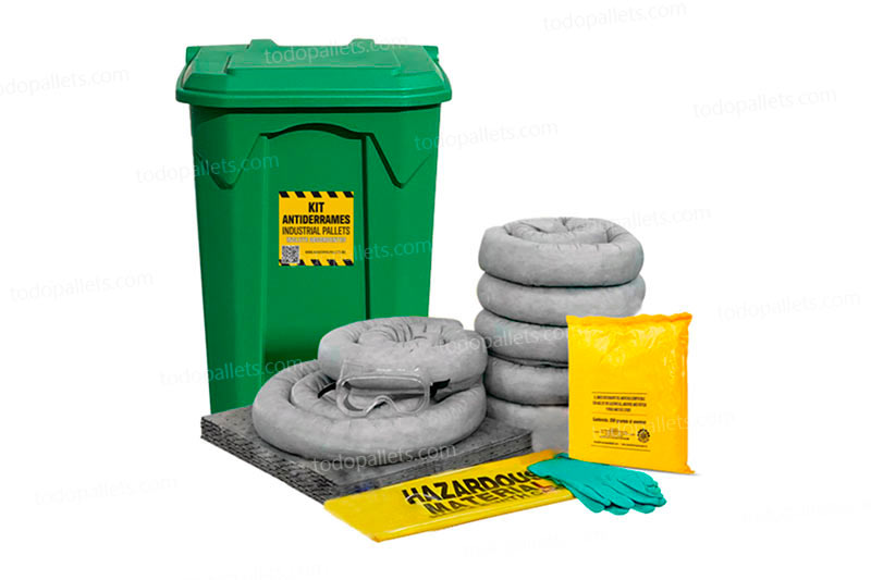 4016-KT-001_b Kit Antiderrames 20 galones con Contenedor de Plástico – Universal - Imagen 1