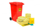 Kit Antiderrames Móvil 30 Galones con Contenedor de Plástico - Líquidos Agresivos HazMat