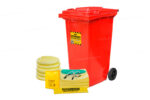 Kit Antiderrames Móvil 50 Galones con Contenedor de Plástico - Líquidos Agresivos HazMat