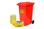 Kit Antiderrames Móvil 65 Galones con Contenedor de Plástico - Líquidos Agresivos HazMat