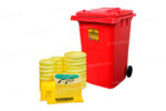 Kit Antiderrames Móvil 95 Galones con Contenedor de Plástico - Líquidos Agresivos HazMat