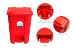 Bote de Basura 80 Lts. / 20 Galones color Rojo - Imagen 6