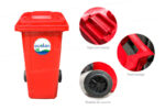 Bote de Basura 120 Lts. / 30 Galones color Rojo - Imagen 4