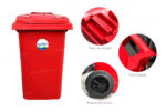 Bote de Plastico 360 Lts. / 95 Galones color Rojo - Imagen 4