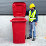 Bote de Plastico 360 Lts. / 95 Galones color Rojo - Imagen 5