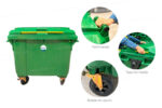 Bote de Basura 660 Lts. / 174 Galones color Verde - Imagen 4