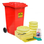 Kit Antiderrames Móvil 30 Galones con Contenedor de Plástico - Líquidos Agresivos HazMat